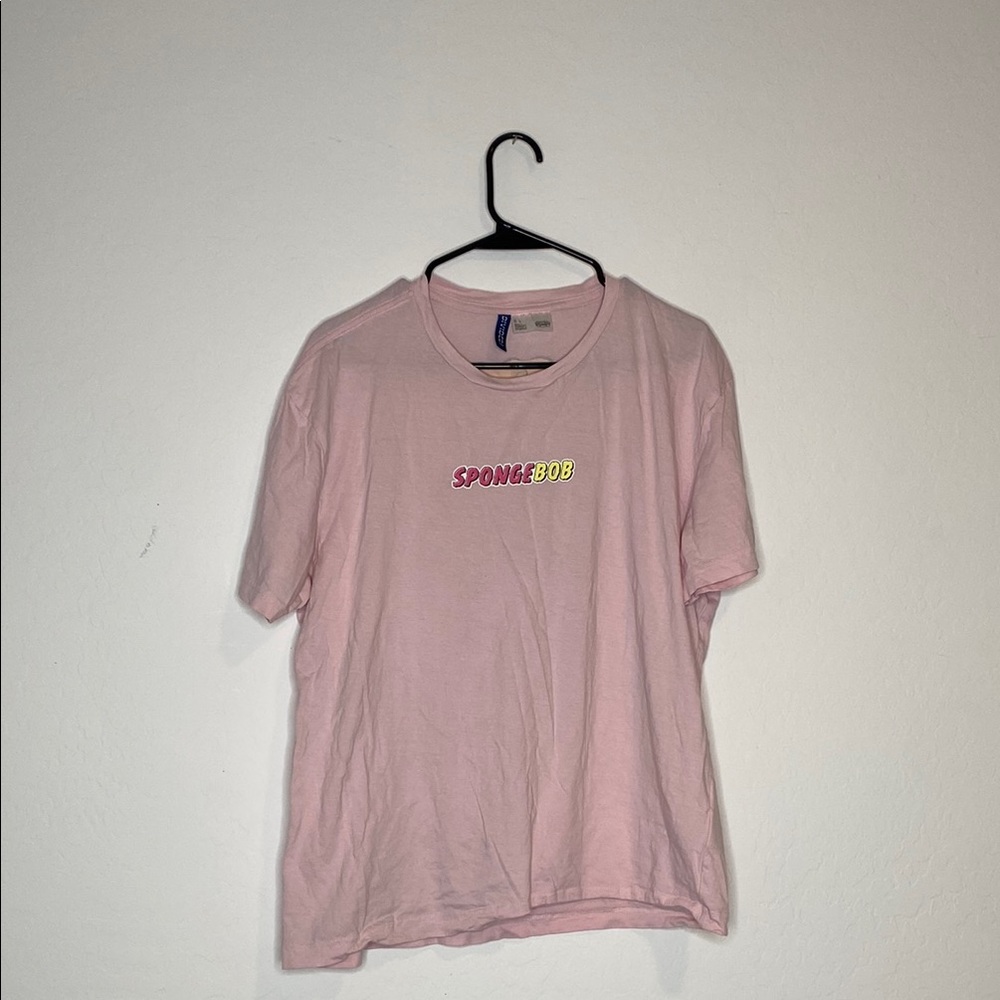 Mens Pink Spongebob Graphic T-Shirt